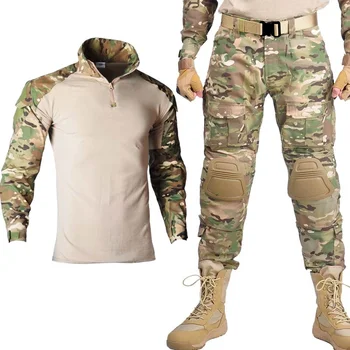 Тактическая камуфляжная форма, военные армейские тренировочные костюмы, рубашка или брюки для страйкбола, охотничья одежда, одежда для пейнтбола, снайперская одежда 0