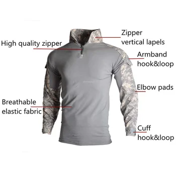 Тактическая камуфляжная форма, военные армейские тренировочные костюмы, рубашка или брюки для страйкбола, охотничья одежда, одежда для пейнтбола, снайперская одежда 2
