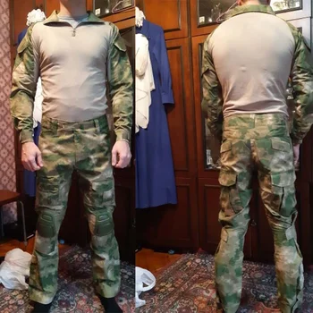 Тактическая камуфляжная форма, военные армейские тренировочные костюмы, рубашка или брюки для страйкбола, охотничья одежда, одежда для пейнтбола, снайперская одежда 5