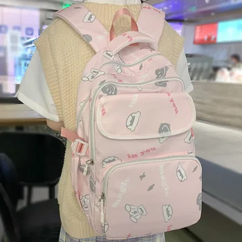 Рюкзак с принтом граффити для девочек, модные женские сумки для ноутбуков, женский дорожный нейлоновый милый рюкзак для колледжа, модный женский книжный крут