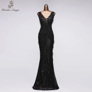 Новый стиль блестящее Вечернее платье русалка вечернее платье vestidos elegantes длинное платье для вечеринки vestido longo festa отличное привлекательное платье