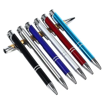 3ШТ 7 цветов на выбор металлическая шариковая ручка, смазка для письма, нажимной стиль-необходимые принадлежности для школьного бизнеса