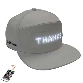 USB-перезаряжаемый светодиодный светящийся колпачок, светодиодная подсветка, светодиодная надпись с цифровой прокруткой, светодиодные шляпы 5