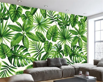 3d обои wellyu Современные растения тропического леса, фрески из листьев банана, фоновые обои для телевизора в гостиной, спальне