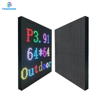 Наружная полноцветная светодиодная панель дисплея P3.91 64 * 64 пикселей 250x250 мм 1/16 развертки Smd 3 В 1 3,91 мм Rgb светодиодный модуль видеостены светодиодная панель 0