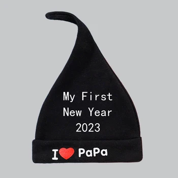 Моя первая детская шапочка на Новый 2023 год, я люблю детей с принтом 