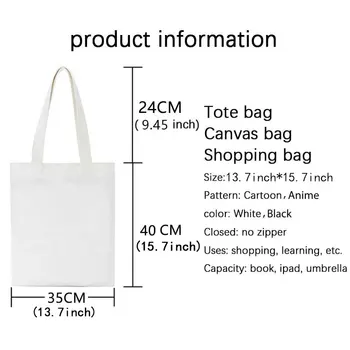 1 шт. Модная женская сумка для покупок в стиле харадзюку, холщовая сумка для покупок в стиле харадзюку, женская сумка-тоут, женская сумка на плечо 1