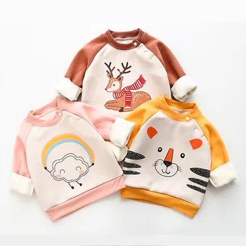 Детские свитера с милыми животными для девочек и мальчиков с героями мультфильмов, теплая осенняя одежда для новорожденных малышей, одежда для младенцев, детские наряды