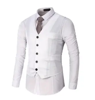 Белые мужские костюмы с V-образным вырезом, деловые, официальные, для выпускного вечера, мужской костюм на заказ, пальто с отворотом, Талия свадебного жениха