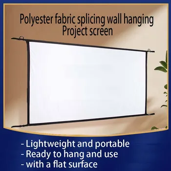 Портативный складной настенный проекционный экран из полиэстера, 100 дюймов, 120 дюймов, проекционный экран для кемпинга на открытом воздухе, sc