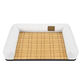 Принадлежности для собак Бамбуковый охлаждающий коврик для собак Спальная кровать для домашних животных Питомники Ящики Водонепроницаемые Моющиеся