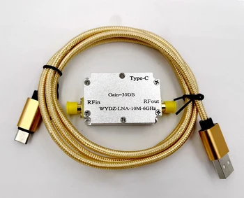 Усилитель с низким уровнем шума 10 М-6 ГГц, 30 ДБ, Высокая плоскостность, LNA Amp, Радиочастотный приемник сигнала на передней панели
