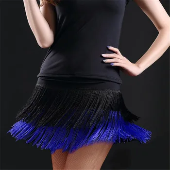 2020 горячая распродажа, юбка для танцев для взрослых Леди, детская юбка для латиноамериканских танцев с двойной кисточкой, юбка с бахромой, содержит