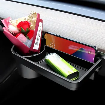 Для модели Tesla 3 Y Крючок для хранения перчаток, мини-настольный держатель стакана воды, полка для автомобильного пассажирского сиденья