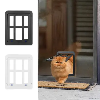 Дверца для домашних животных, Кошачье окно, Проходящий котенок, Дверной экран, Дверь для маленьких домашних животных, Магнитная кошка, самозакрывающаяся дверца для двери, Простая в установке