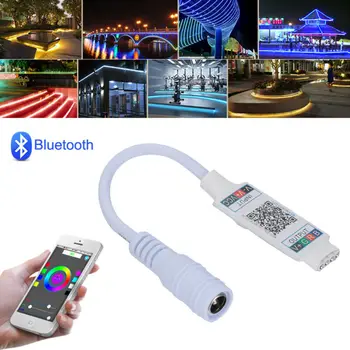 WiFi Bluetooth Музыкальный RGB Контроллер DC5-24V Mini Smart Light Strip Controller Диммер Для 5050 3528 RGB LED Strip Tape New