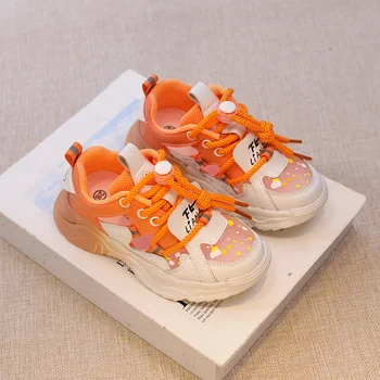 Детская обувь для девочек, Дышащие кроссовки из сетчатого материала в тон для мальчиков, Детская Повседневная обувь для маленьких детей на шнуровке, Летняя Новинка 2023 года