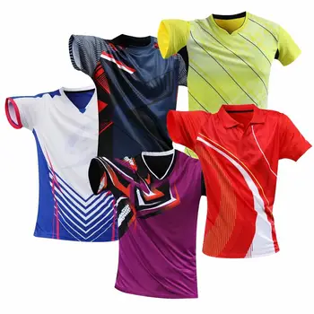 Спортивная футболка для тенниса Для мужчин и женщин, Одежда для девочек для настольного тенниса, Набор для пинг-понга, Футболка для бадминтона, Мужская И женская Крутая Спортивная одежда, Трикотажные изделия 1