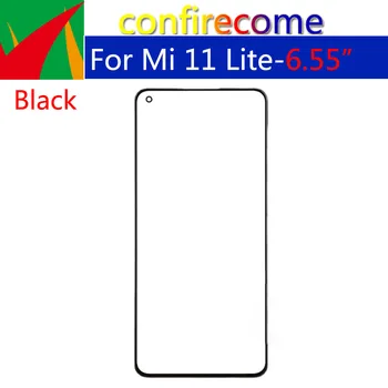10 шт. \лот для Xiaomi Mi 11 Lite Сенсорная панель Передняя внешняя стеклянная линза Замена передней части ЖК-стекла