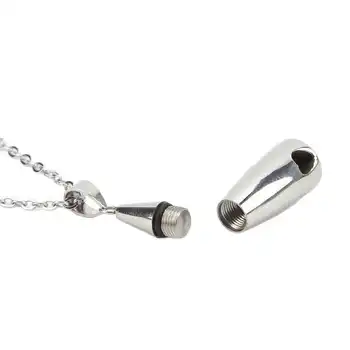 Ожерелье с урной, водонепроницаемая подвеска в виде каплевидного сердца, ожерелье с урной для кремации на память 3