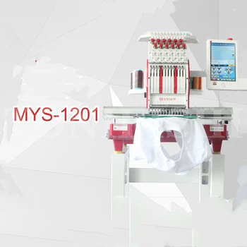 MYS1201 Коммерческое компьютерное автоматическое вышивальное оборудование с одной головкой и 12 иглами, швейная машина для шляп, 110 В-220 В