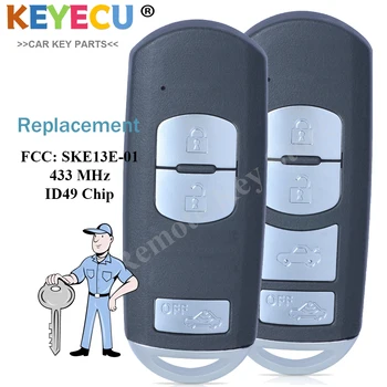 KEYECU Smart Remote Брелок для Mazda Mitsubishi System 3 6 CX-3 CX-5 CX-7 MX-5 Sport GHY5-67-5DY KDY7-67-5DY Режим # SKE13E-01