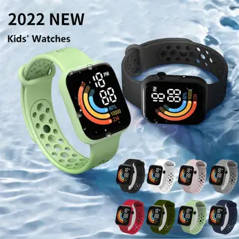 Детские электронные часы Пластиковый ремешок Светодиодный цифровой дисплей Пара Часов Модная пряжка Часы Не поддерживаются Связь 0