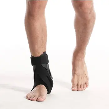 Регулируемый фиксатор голеностопа, поддерживающий спортивную защиту для ног, ABS Стабилизатор голеностопа для защиты от растяжений и травм, унисекс Черный