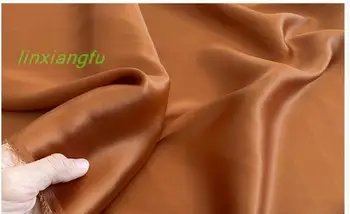 Чистая шелковая однотонная ткань из креп-атласа, 16 м шелковой атласной ткани тутового цвета, ткань для платья чонсам. 0