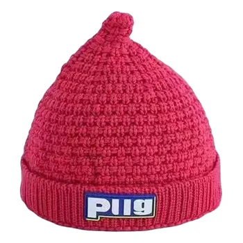Осенне-зимняя детская шапочка, вязаная шапочка для младенцев, топ в форме соски, модная шапка для мальчиков, теплые детские шапки для мальчиков, шапки для малышей