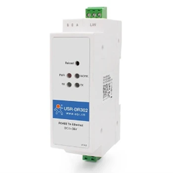 USR-DR302 Din-рейка Последовательный RS485 К Ethernet Серверный модуль TCP IP Ethernet Конвертер Modbus RTU В модуль Modbus TCP
