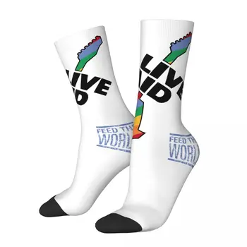 Живые Спиди Rainbow Live Aids 1985 R216 Stocking Creative - лучшая покупка, забавные эластичные носки с контрастным цветом, новинка