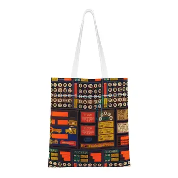 Изготовленная на заказ холщовая хозяйственная сумка для игры в бинго и кофе, женские портативные сумки для покупок продуктов, сумки-тоут