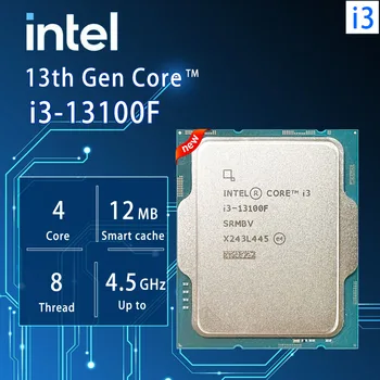 Intel Core i3-13100F i3 13100F 3,4 ГГц 4-ядерный 8-поточный процессор Процессор 10 Нм L3 = 12 М 58 Вт LGA 1700 НОВЫЙ, но без кулера