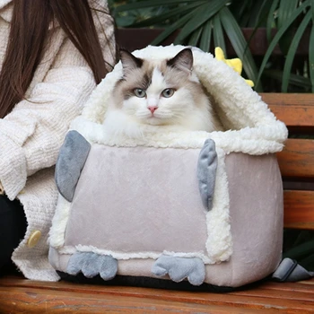 Сумка для кошек, холодная зимняя сумка в форме пингвина с карманом для рук, рюкзаки для собак и кошек, портативные рюкзаки для домашних животных большой емкости