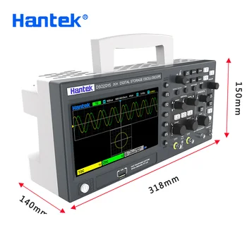 Цифровой Запоминающий осциллограф Hantek DSO2D15 2 Канала 150 МГц USB Osciloscopio 1GSa/s Измеритель частоты дискретизации 3