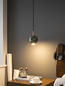 Небольшой подвесной светильник, Роскошная прикроватная лампа для главной спальни, Длинная линия, Барный стол в скандинавском стиле, Прихожая, Декоративные светильники в коридоре 2