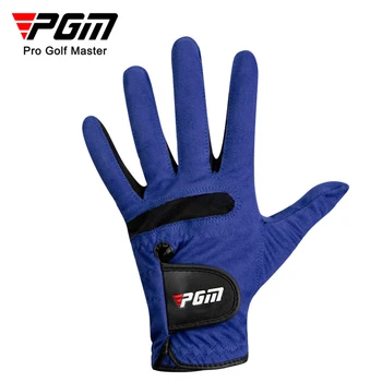 Летние мужские перчатки для гольфа для правой и левой руки марки PGM, впитывающие пот, ткань из микрофибры, Мягкие дышащие перчатки для истирания, Новые