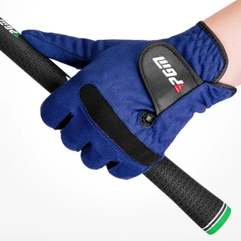 Летние мужские перчатки для гольфа для правой и левой руки марки PGM, впитывающие пот, ткань из микрофибры, Мягкие дышащие перчатки для истирания, Новые 2