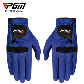 Летние мужские перчатки для гольфа для правой и левой руки марки PGM, впитывающие пот, ткань из микрофибры, Мягкие дышащие перчатки для истирания, Новые 4