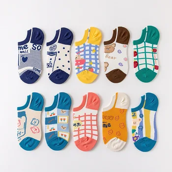 Носки женские летние носки-лодочки женские хлопчатобумажные носки в стиле Лолиты милые японские и корейские невидимые носки носки с героями мультфильмов