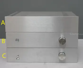 Полностью алюминиевый усилитель мощности DIY Шасси с одинарным радиатором, корпус аудиоусилителя box 3207S