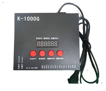 K-1000G, светодиодный пиксельный контроллер SD-карты; автономный; выходной сигнал SPI; управление 2048 пикселями; можно выбрать тип микросхемы с помощью кнопки