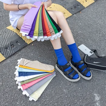 Носки Ice ice, женские летние тонкие дышащие носки в стиле колледжа японского отделения, цветовая система Morandi, носки со средним ворсом