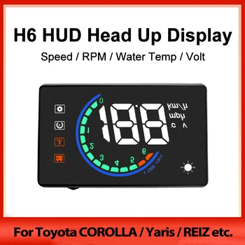Проектор Hud Heads Up Дисплей для Toyota Corolla/Yaris/RAV4/Prado 2008-2023 Спидометр об/мин Вольтметр Автомобильные Аксессуары Гаджеты