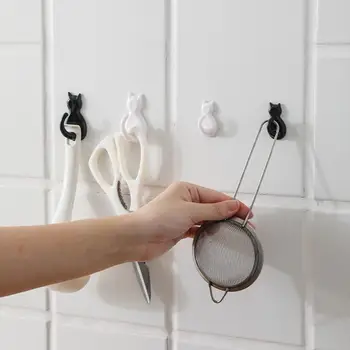 2 Шт Прочные крючки для хранения на кухне, настенные крючки для хранения без перфораций, Прочные Несущие Для поддержания порядка Подвижные крючки для хранения в ванной