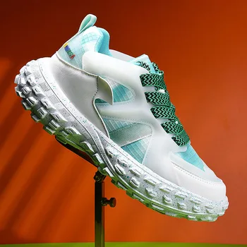 Новые спортивные кроссовки роскошного бренда для мужчин, противоскользящие, для бега на открытом воздухе, Модные кроссовки, Летняя Мужская обувь из дышащей сетки
