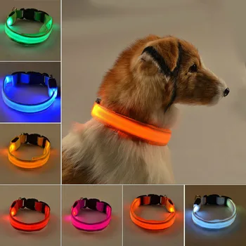 Светодиодный ошейник для собак с USB-зарядкой, защита от потери, светящееся мигающее ожерелье для кошек, свет для собак, ночной защитный ошейник для прогулок, товары для домашних животных