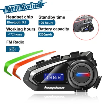Bluetooth Мотоциклетный шлем Гарнитура Водонепроницаемое FM-радио Беспроводные наушники Голосовое Управление Уменьшение шума 3ШТ Замена рамки