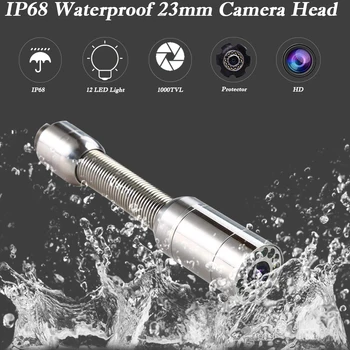 Камера для осмотра промышленных труб/канализации/слива IP68 Водонепроницаемая с 23-мм объективом, 7-дюймовый цветной TFT монитор 2